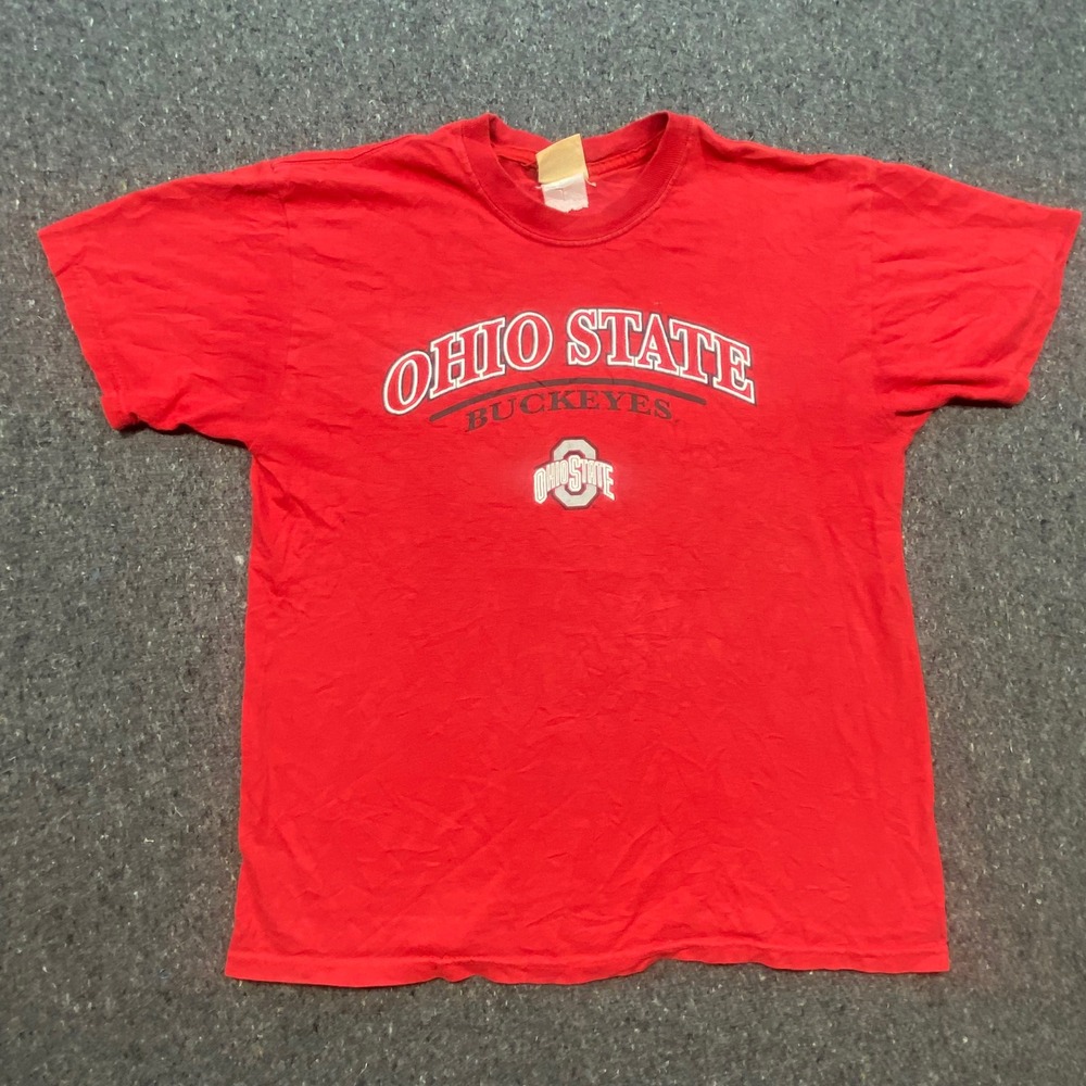 Red Oak Ohio State Buckeyes Shirt XL 18/20 Youth Red Sporty Graphic‎ Tee